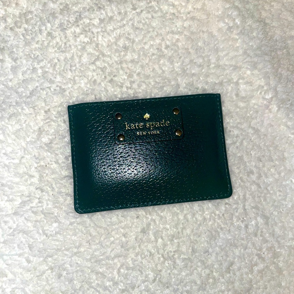 Kate Spade New York Card Case Holder Dark Green